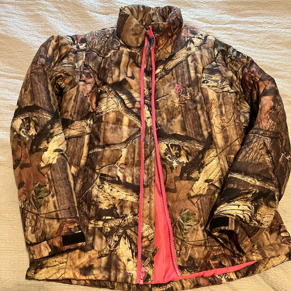Browning women’s pink lined hunting jacket